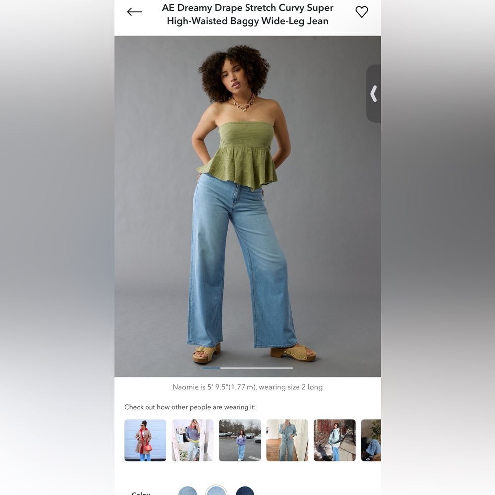 American Eagle Outfitters Light Blue Straight Leg Jeans